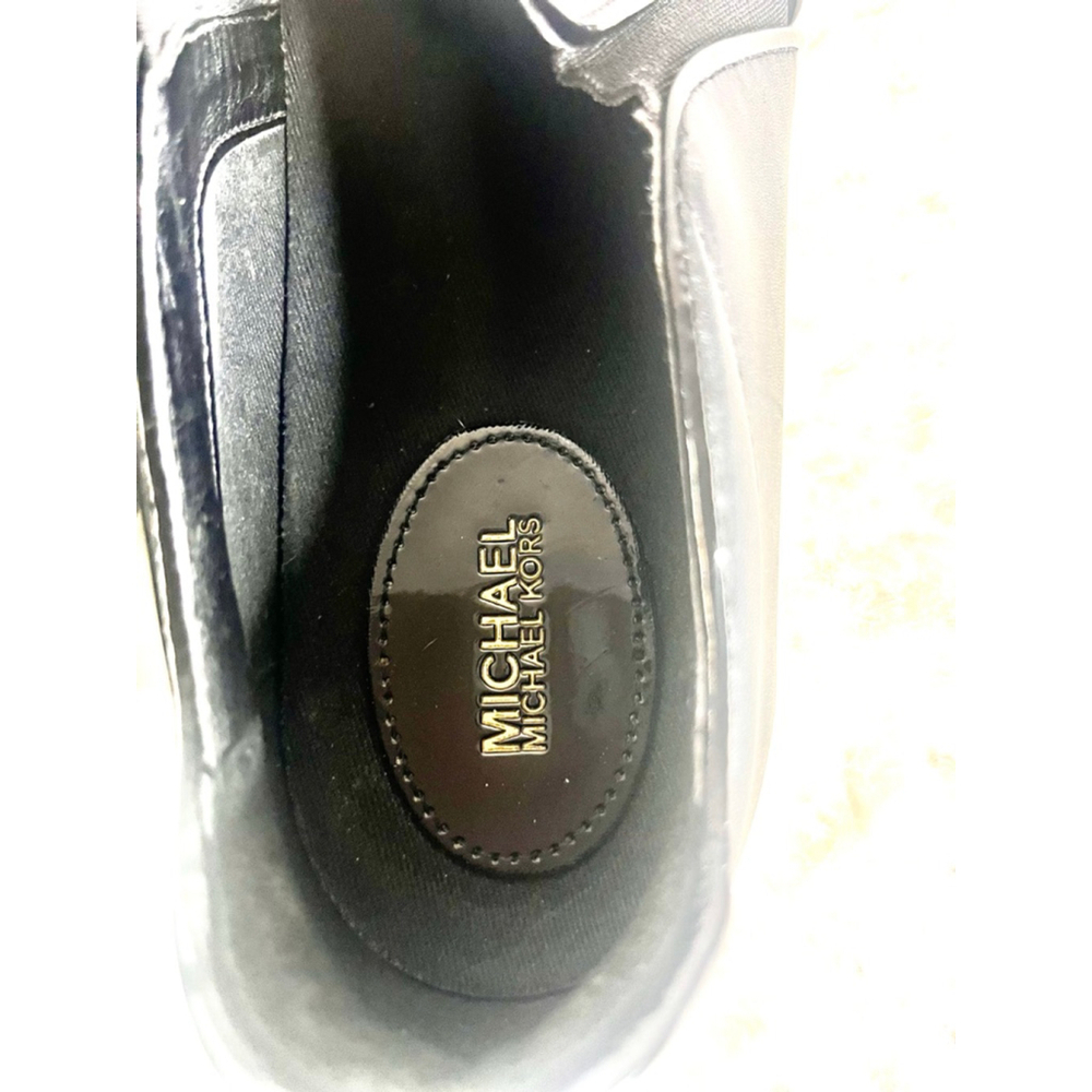 Michael Kors Brenden Black Leather slip-on fashion sneakers women size 8M - Picture 3 of 9